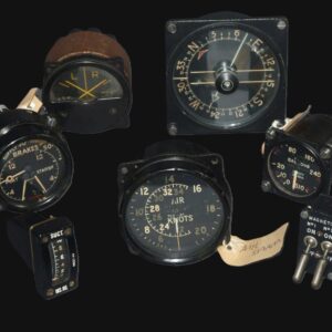 A Collection of 7 Aircraft Instruments, Most Tagged as Lancaster Removed